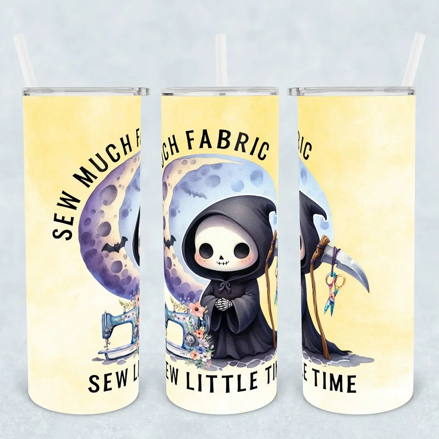Sew Much Fabric Sew Little Time Tumbler - Mercury Craft Co.
