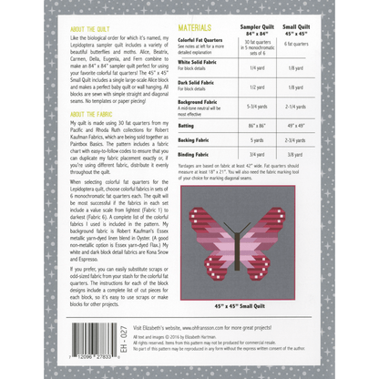 Lepidoptera Quilt Pattern