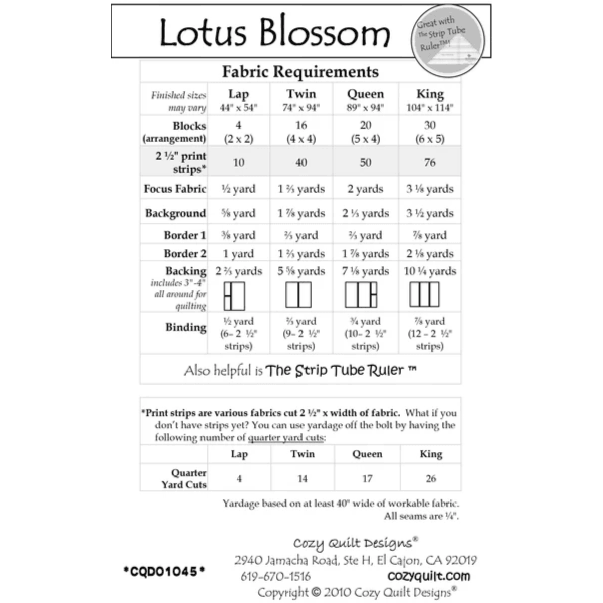 Lotus Blossom Quilt Pattern