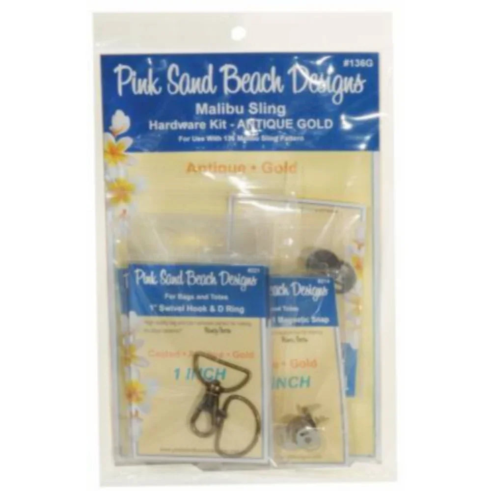 Malibu Sling Hardware Set in Antique Gold