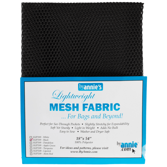 Lightweight Mesh Fabric in Black