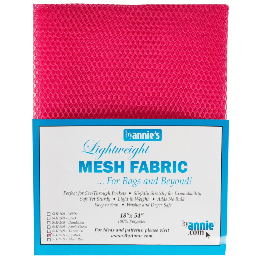 Lightweight Mesh Fabric in Lipstick