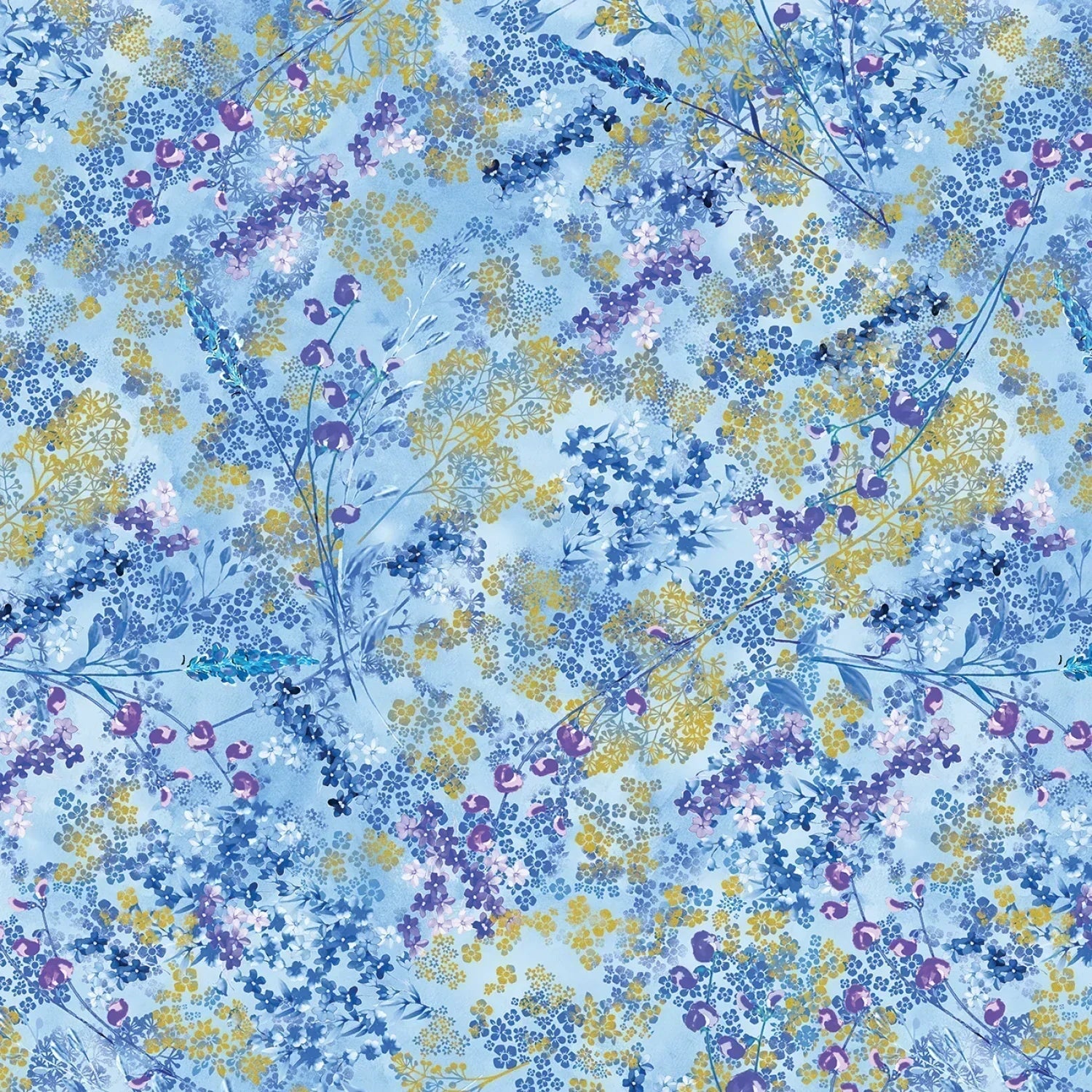 Metallic Impressions Metallic Sprigs in Light Blue - Mercury Craft Co.