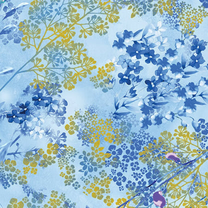 Metallic Impressions Metallic Sprigs in Light Blue - Mercury Craft Co.