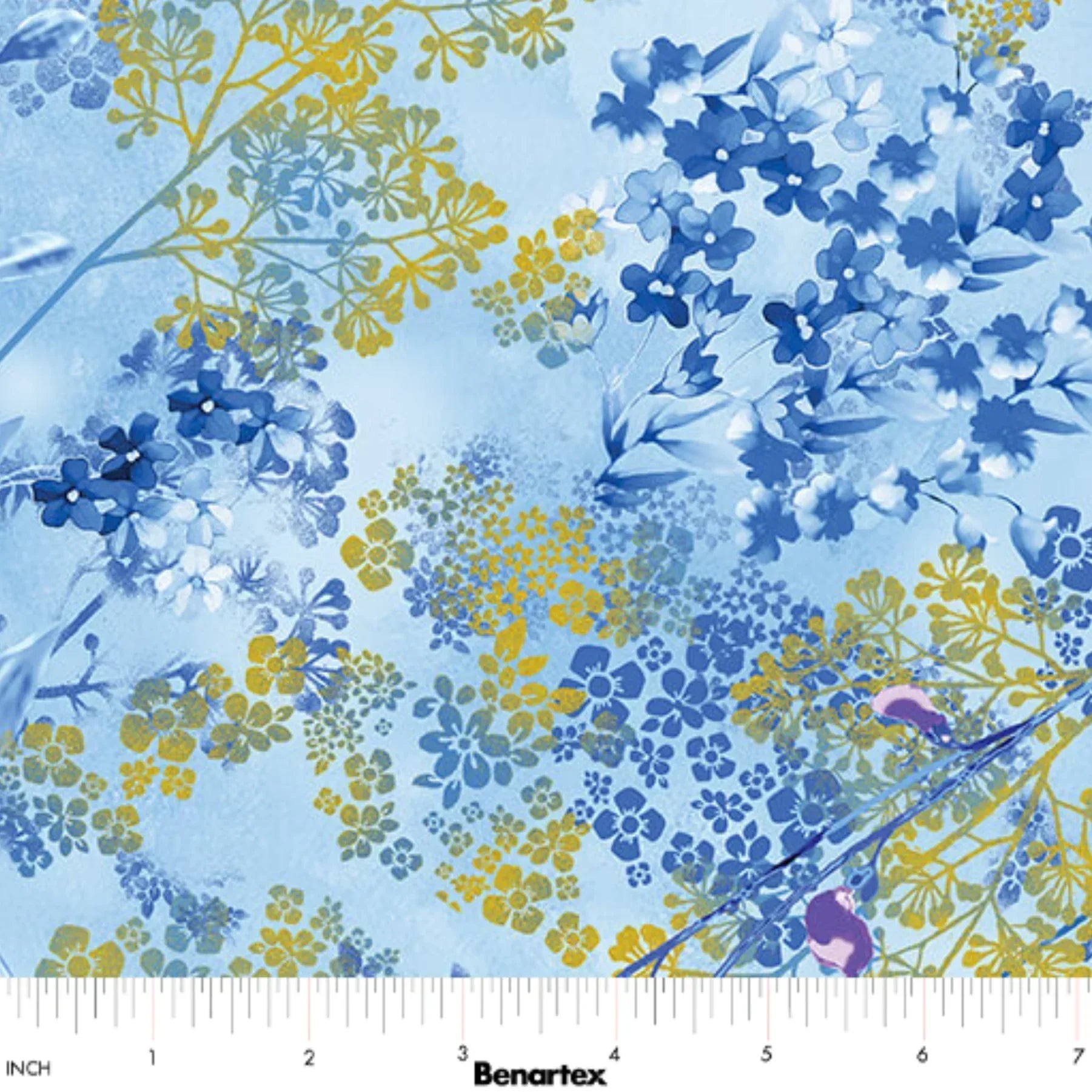 Metallic Impressions Metallic Sprigs in Light Blue - Mercury Craft Co.