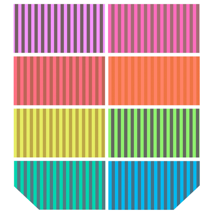 True Colors - Neon Tent Stripe Fat Quarter Bundle - Mercury Craft Co.