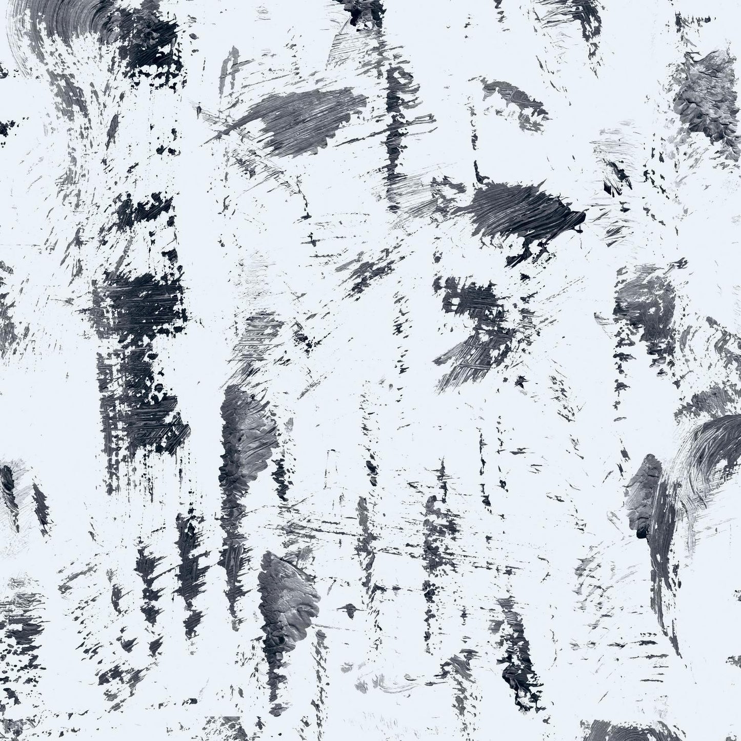 Fabric pattern featuring abstract black and white brushstrokes.