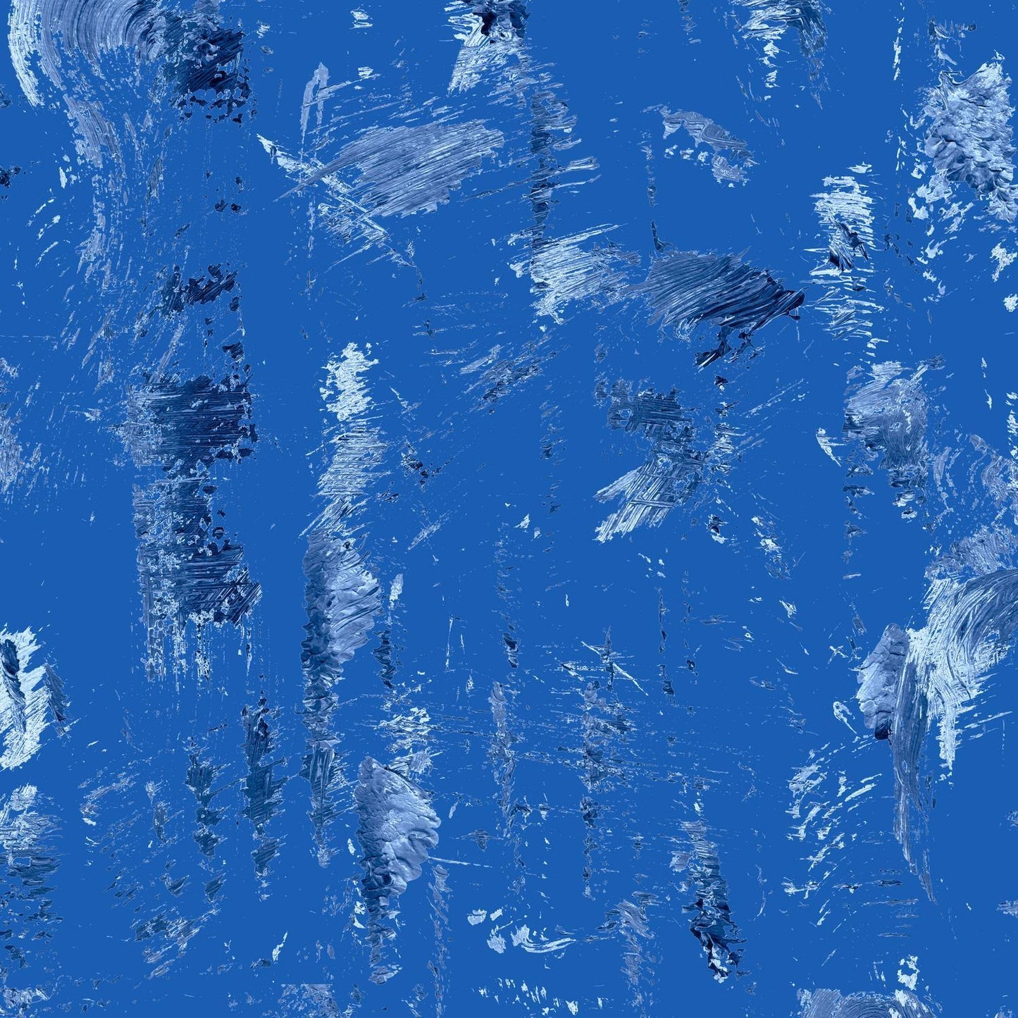 Abstract sweeping, gestural brushstroke textures in deep navy and bright cobalt blue tones.