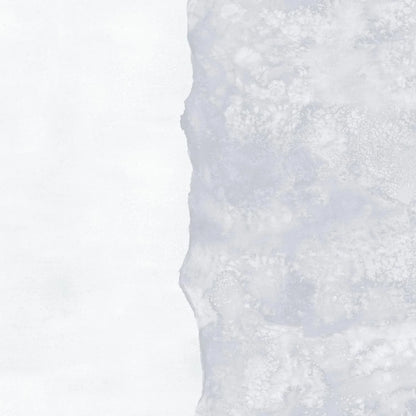 Abstract fabric pattern with a watercolor-like texture featuring silver-grey and clean, icy-white.