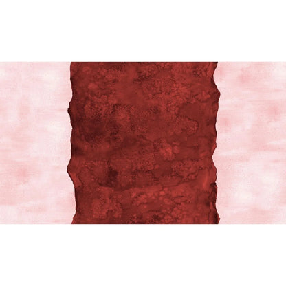 Abstract fabric pattern with a watercolor-like texture featuring a central stripe of dark red and outer light, blush pink edges.