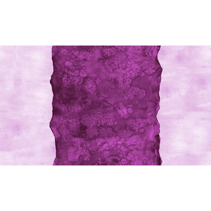 Abstract fabric pattern with a watercolor-like texture featuring a central stripe of dark magenta and outer light, raspberry pink edges.