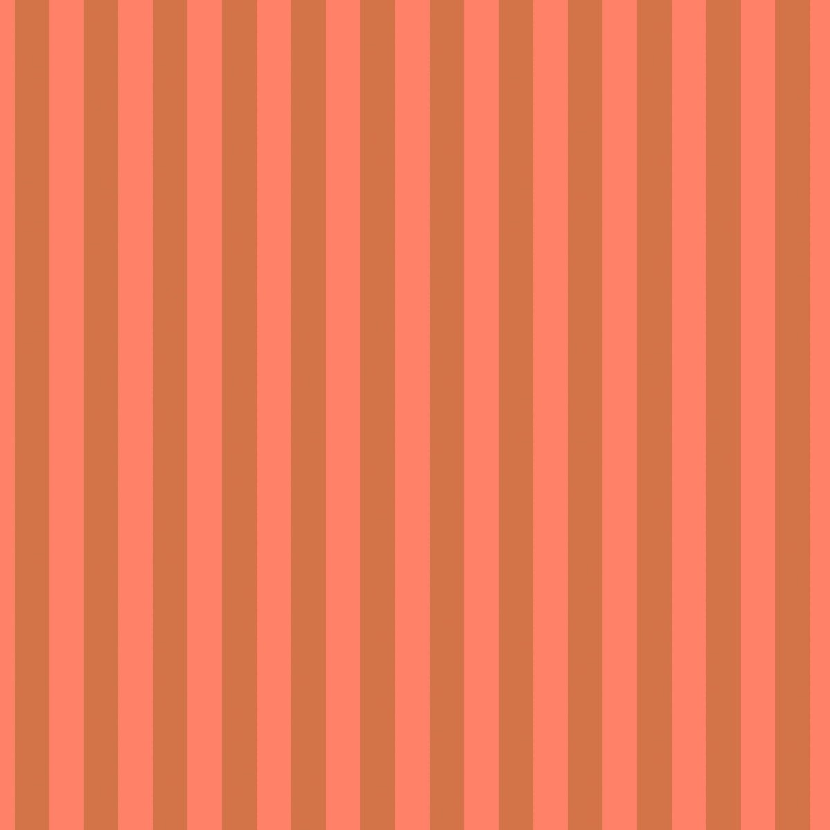 Neon Tent Stripe in Lunar features alternating salmon and coral stripes that run parallel to the selvage.