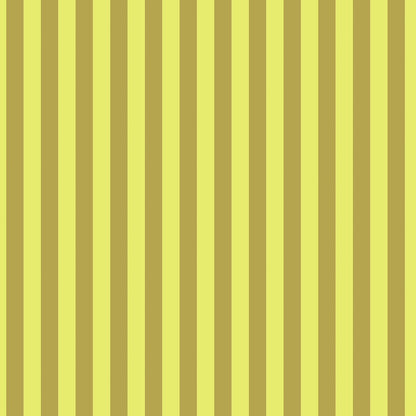 Neon Tent Stripe in Moon Beam features alternating yellow and gold stripes that run parallel to the selvage.