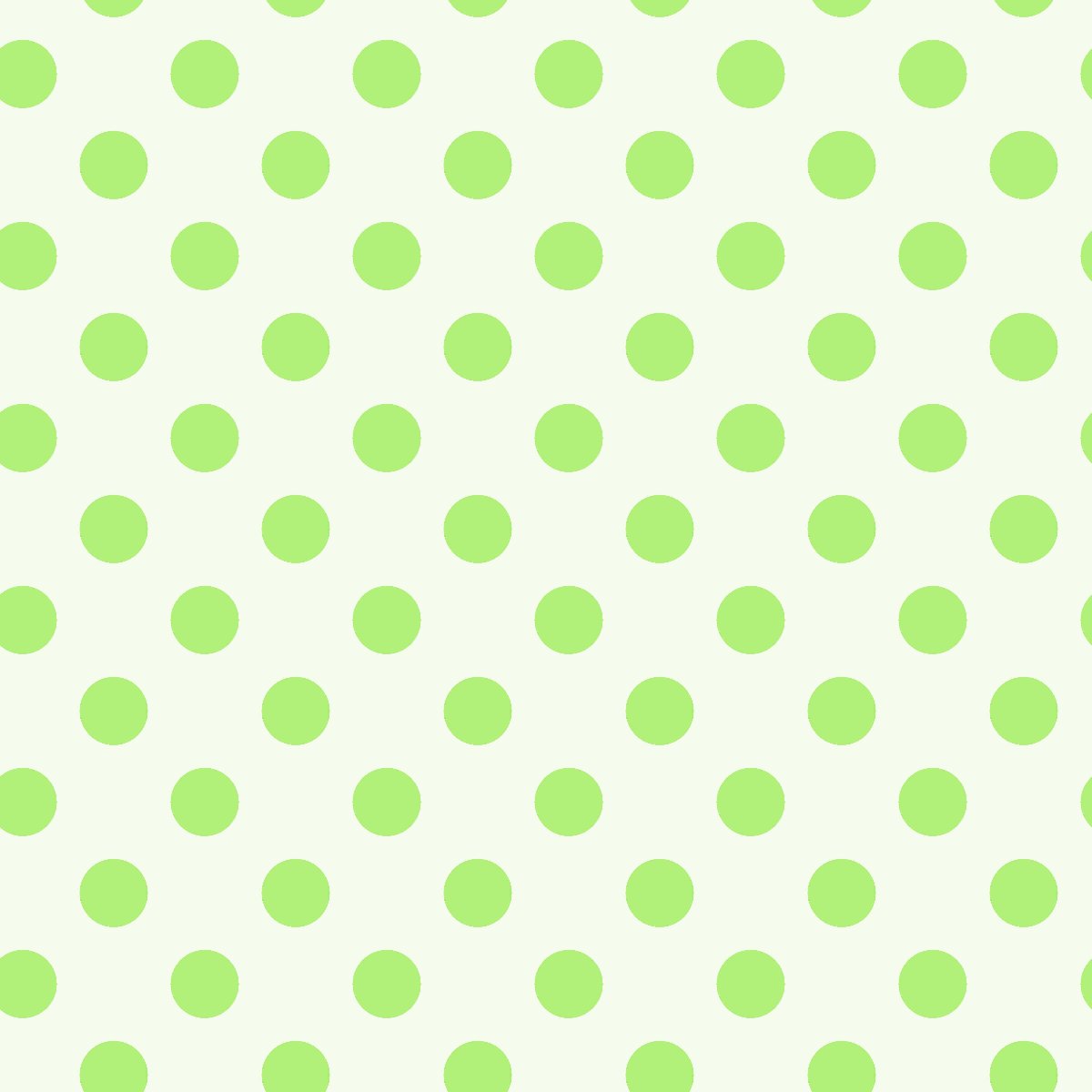 Neon Pom Poms in Karma features large lime green dots on a light dusty green background.