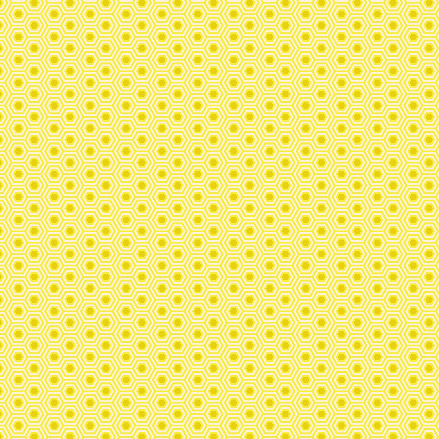 True Colors Hexy in Sunshine features bright dots of gold that form the centers of small yellow hexagons.