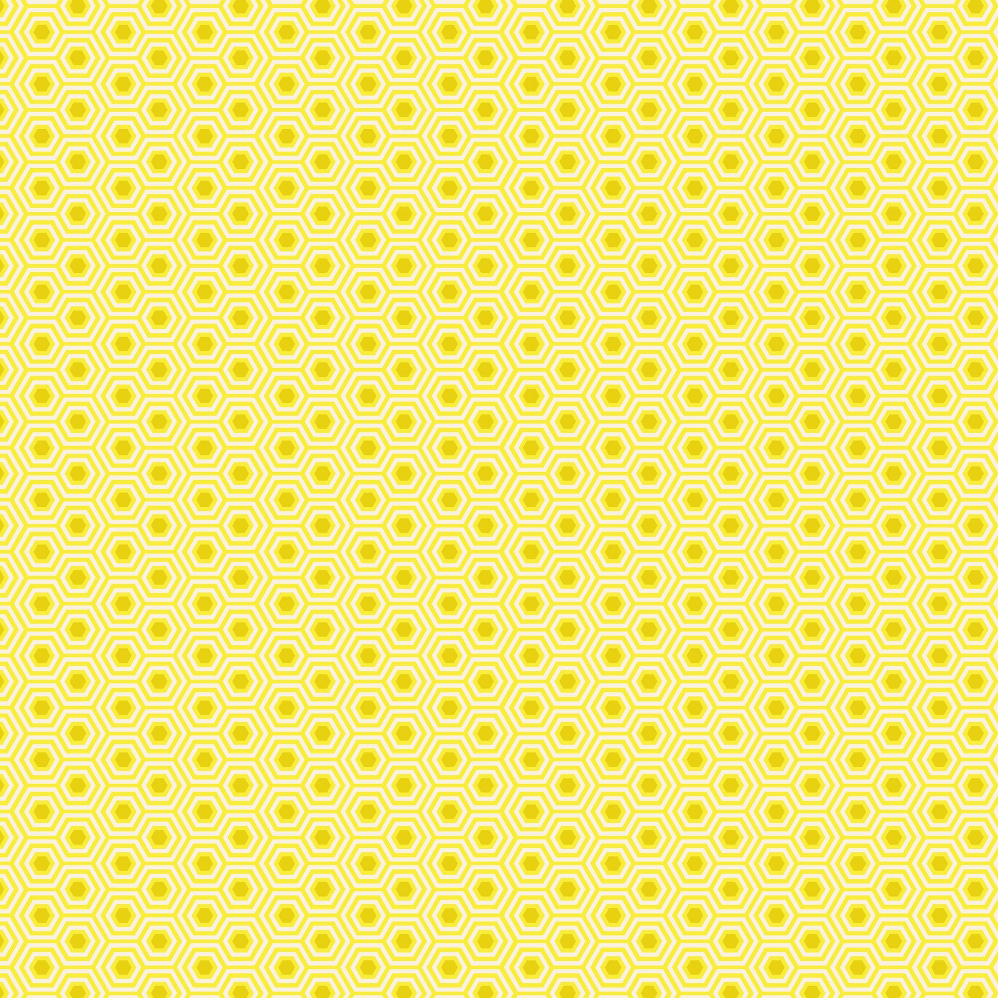 True Colors Hexy in Sunshine features bright dots of gold that form the centers of small yellow hexagons.