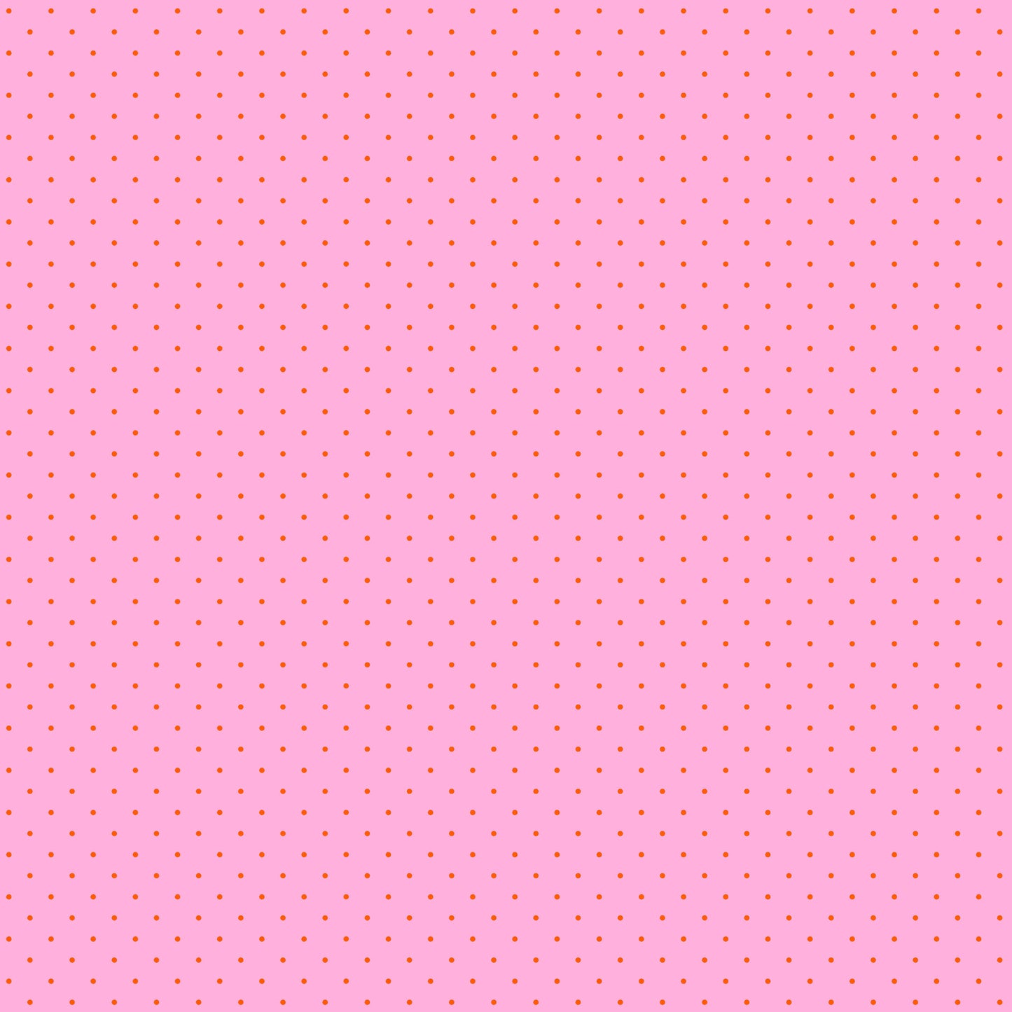 True Colors Tiny Dots in Candy features tiny red pin dots on a pink background.