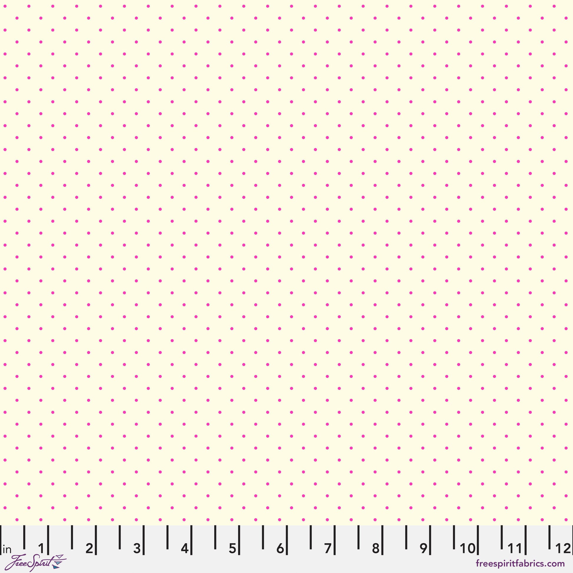 True Colors Tiny Dots in Cosmic features tiny pink pin dots on a cream background.