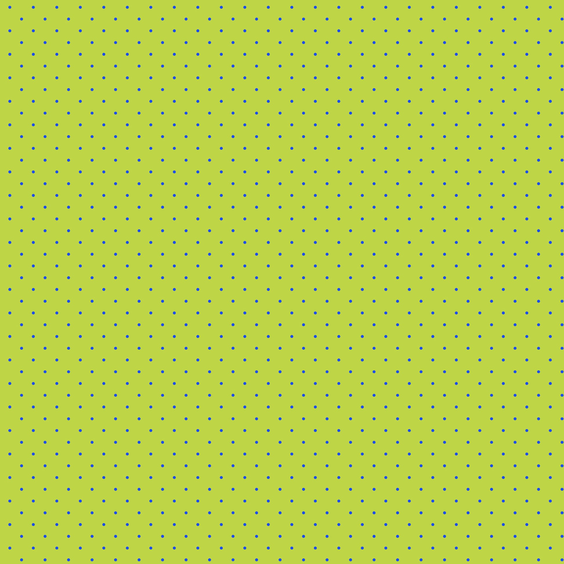 True Colors Tiny Dots in Meadow features tiny navy blue pin dots on a lime green background.