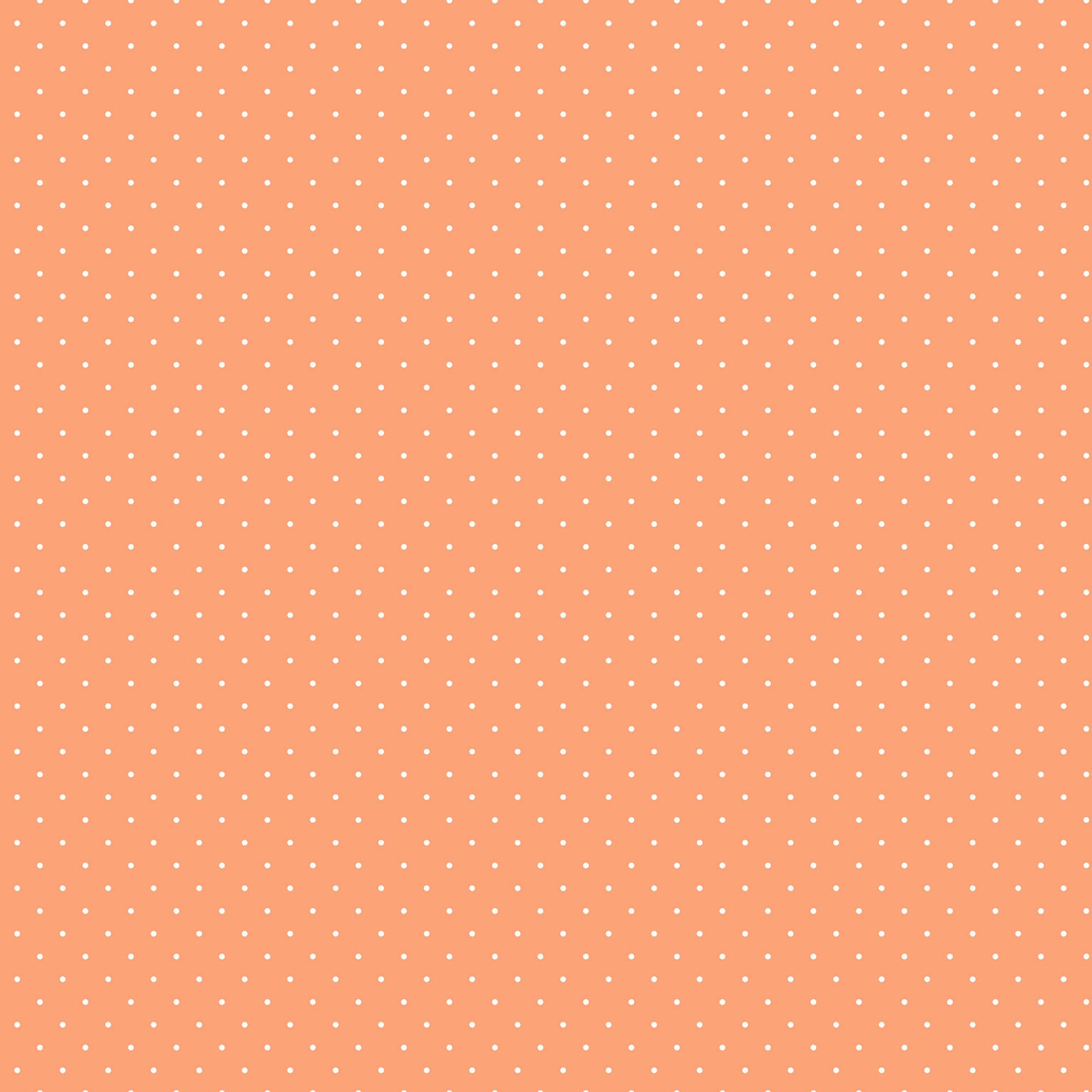 True Colors Tiny Dots in Peachy features tiny white pin dots on a soft peachy-orange background.