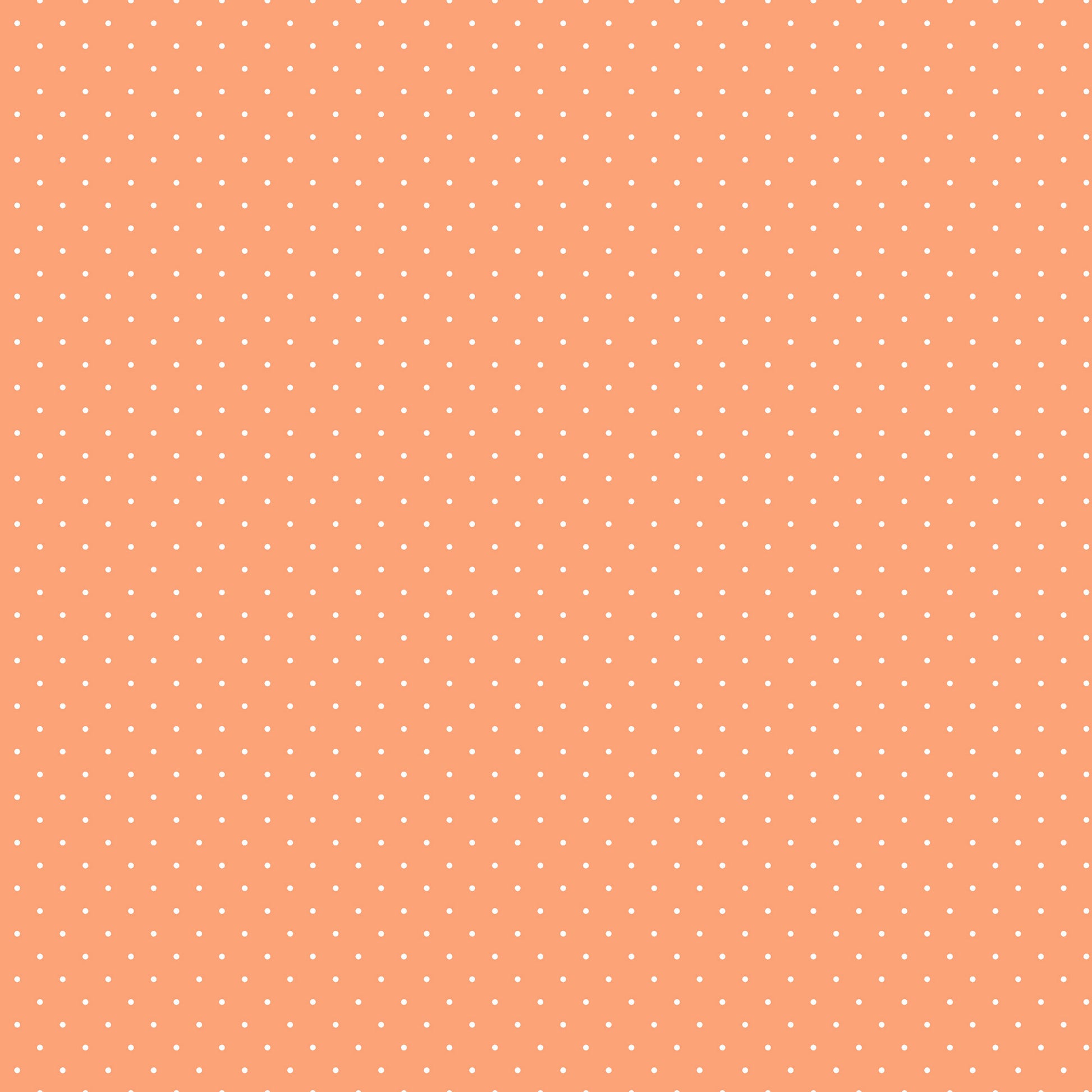 True Colors Tiny Dots in Peachy features tiny white pin dots on a soft peachy-orange background.