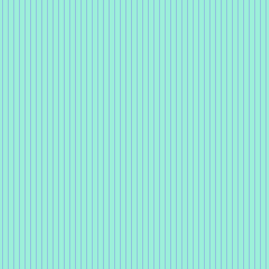 True Colors Tiny Stripes in Misty features tiny periwinkle pinstripes on an aqua-blue background.