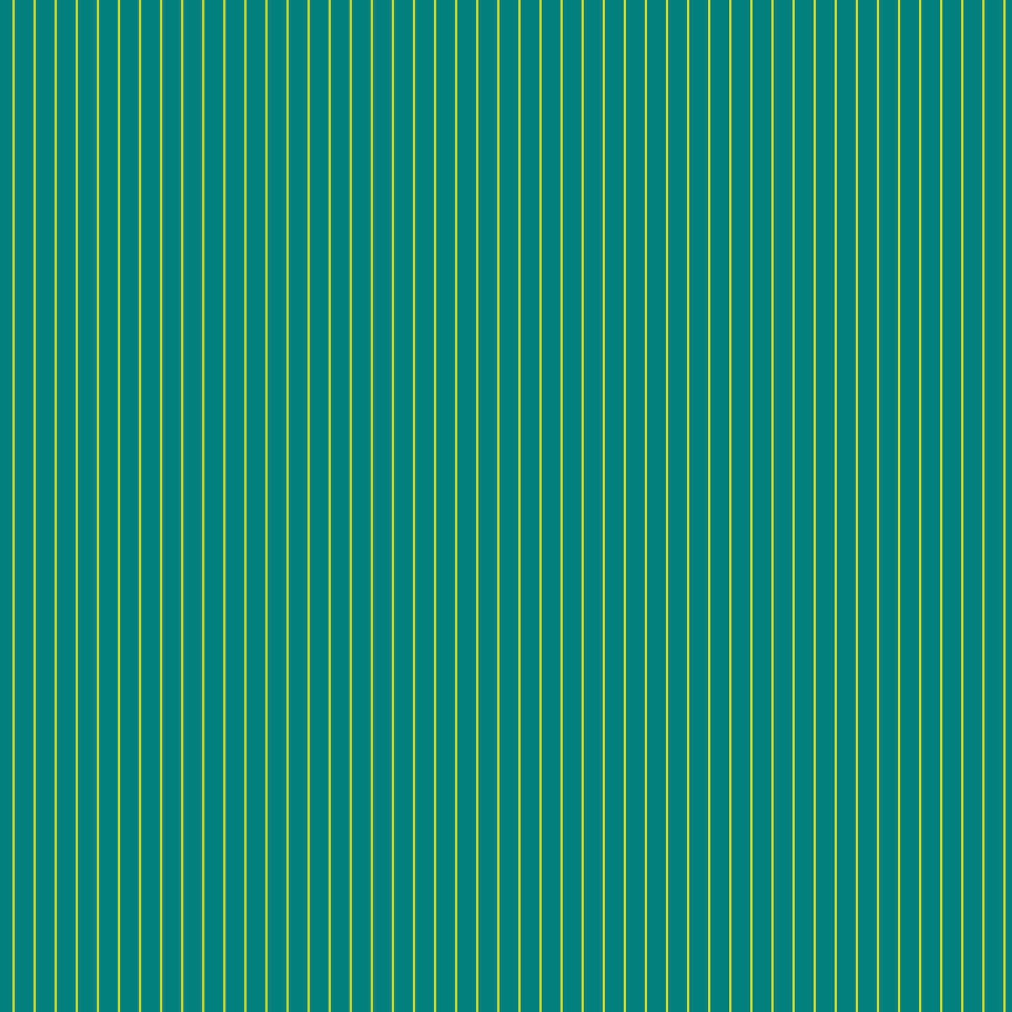 True Colors Tiny Stripes in Songbird features tiny lime green pinstripes on a teal blue background.