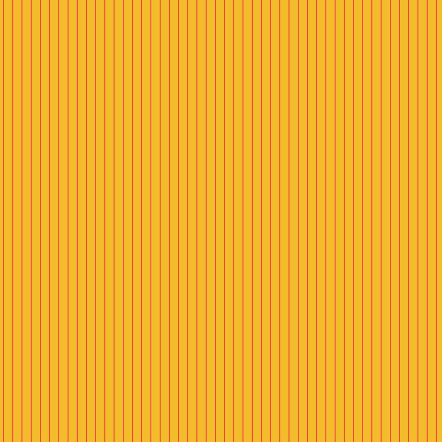 True Colors Tiny Stripes in Sunrise features tiny red pinstripes on a warm yellow background.