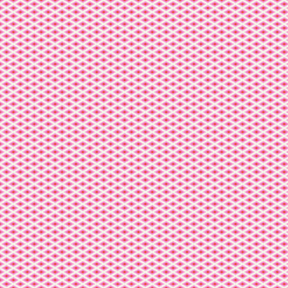 A fine, all-over geometric lattice of tiny diamond shapes in a crisp white and hot pink