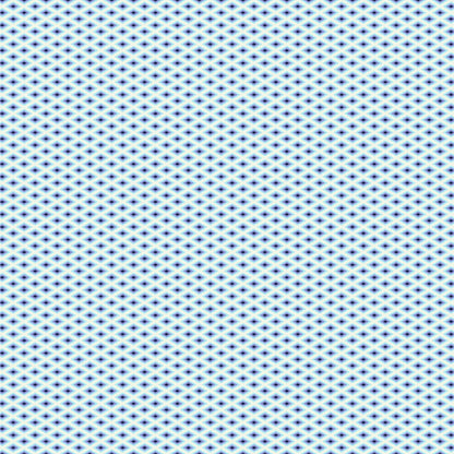 A fine, all-over geometric lattice of tiny diamond shapes in a crisp white and aqua blue