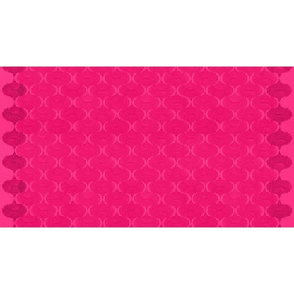 Grace Mindful in Fuchsia features large, undulating pink waves on a fuchsia background. This bright, textured ogee design includes a darker stripe of color parallel to each selvage edge.