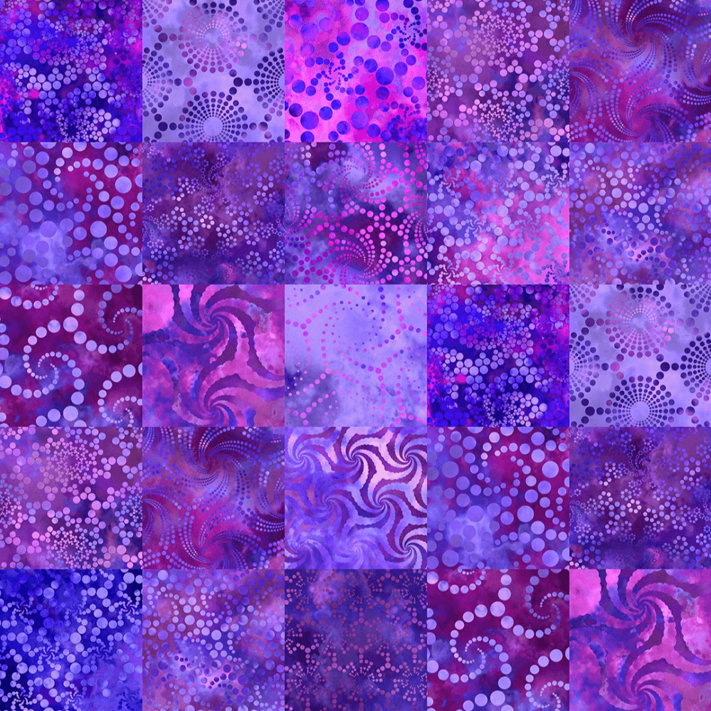 Patchwork Elyséen en Violet