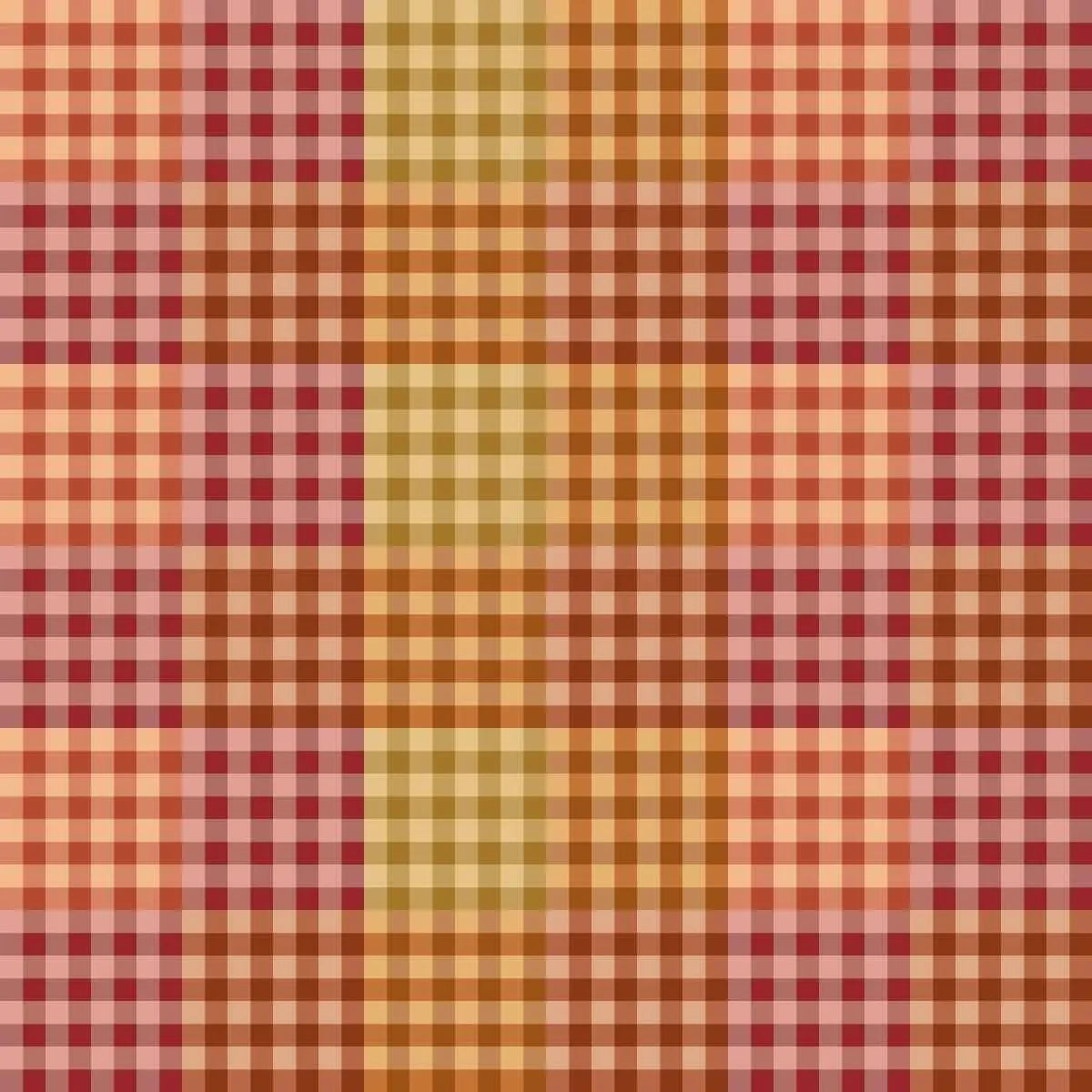 Plaid pattern with red, yellow, and orange colors.