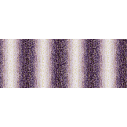 Flowing gradient waves and layered linework in a rich plum and violet palette, softened with blush pink and pale lavender, with hints of metallic gold. 