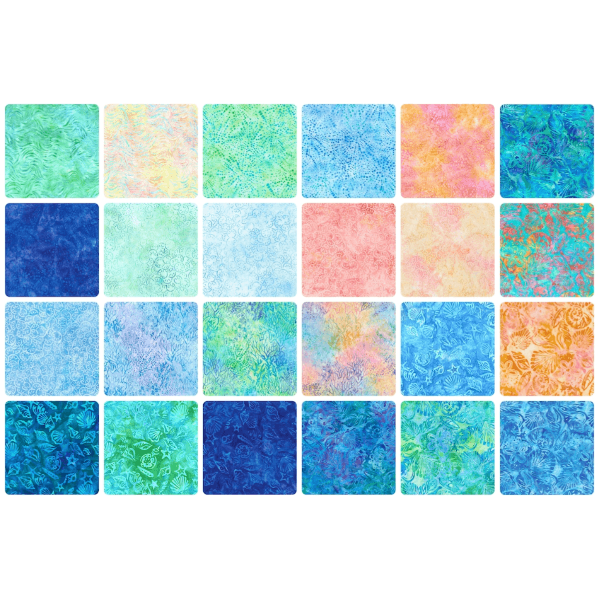 Seashore Artisan Batik 5" Charm Pack - Mercury Craft Co.