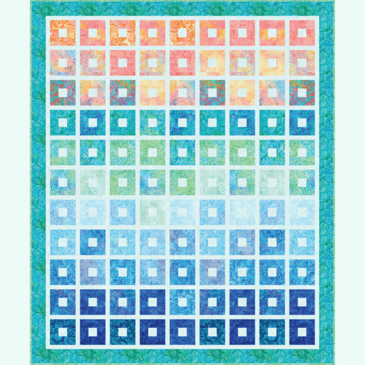 Seashore Sashy Squares Quilt Kit