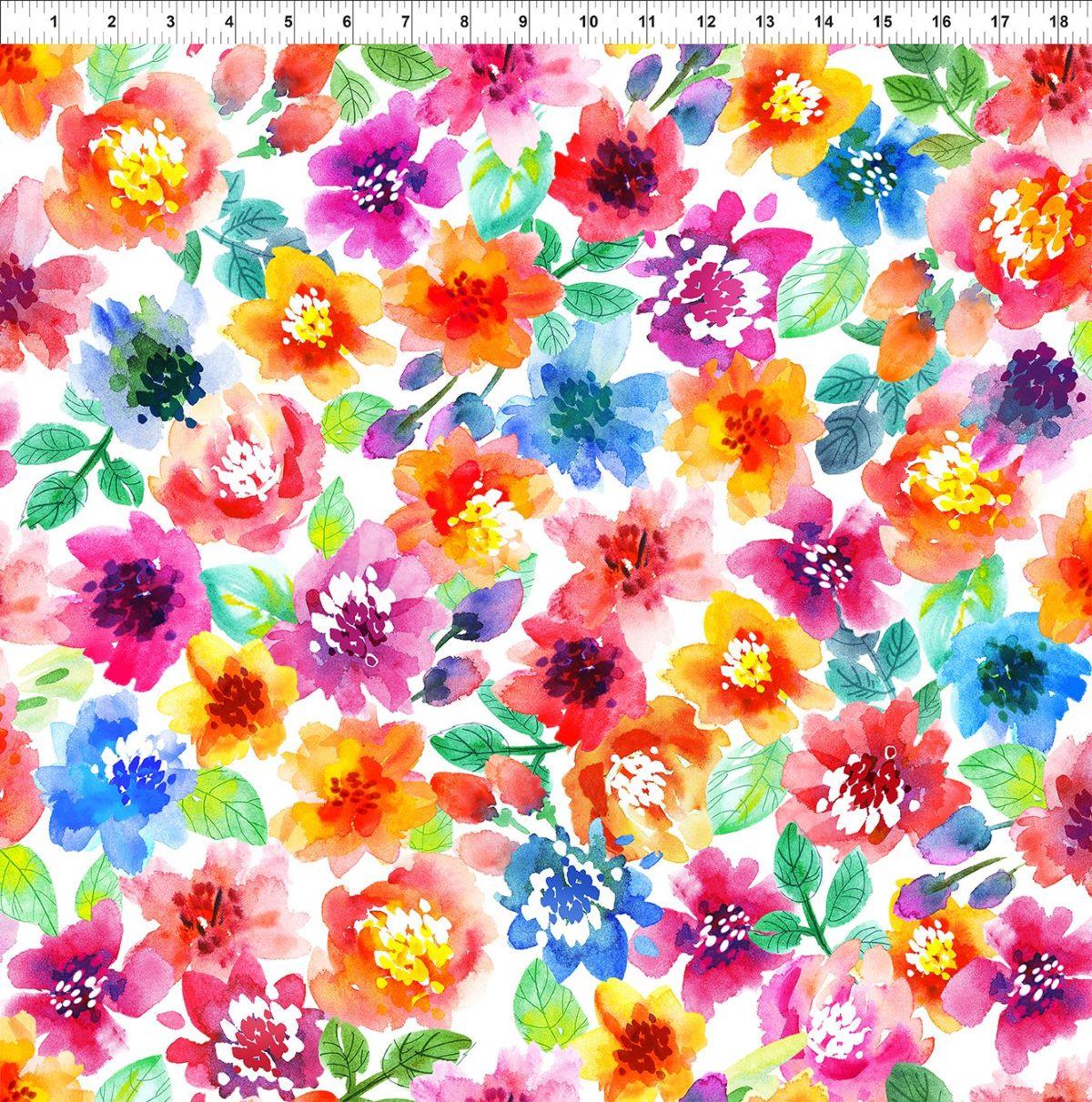 Sew Spring Large Floral In Multi Ruler