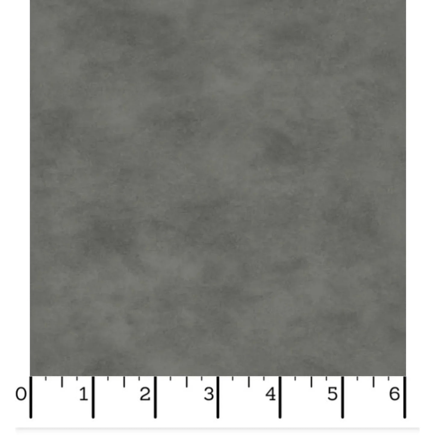 Gray textured fabric swatch with a ruler at the bottom