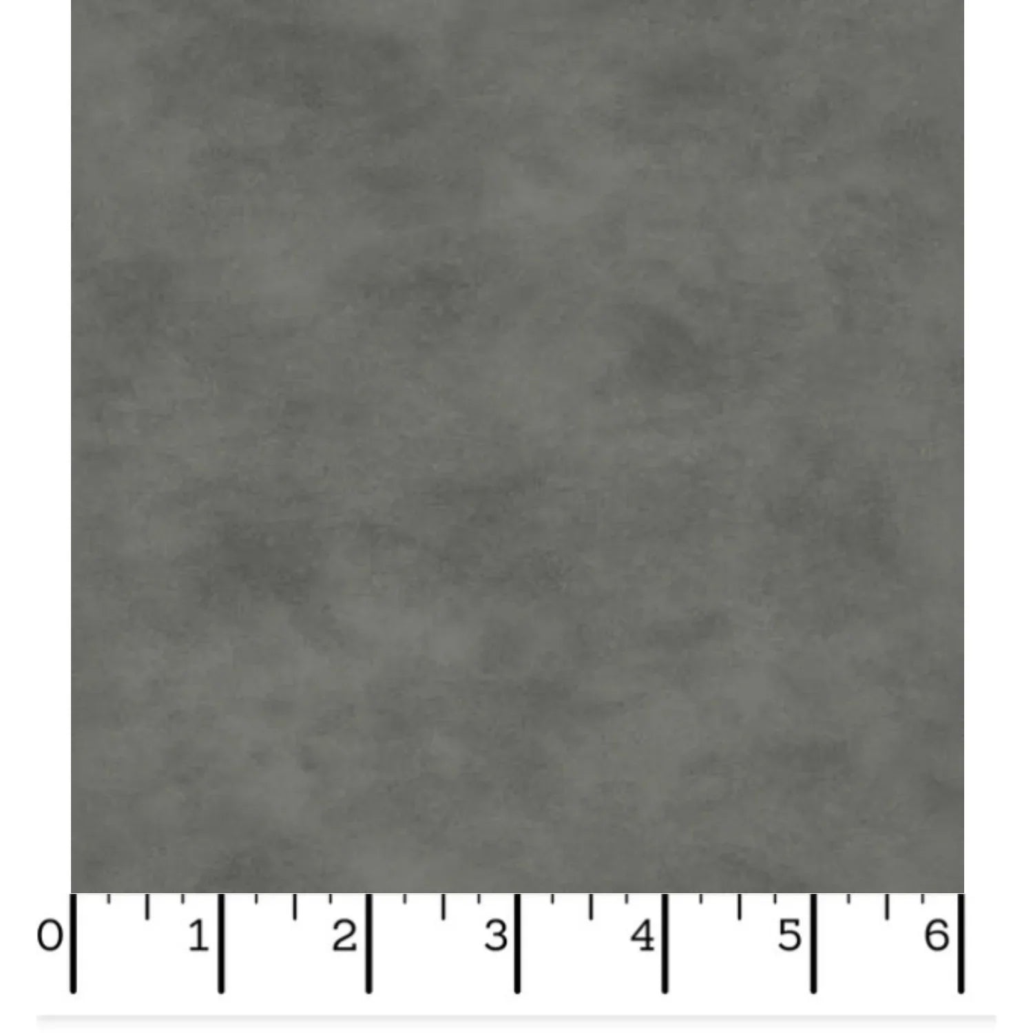 Gray textured fabric swatch with a ruler at the bottom