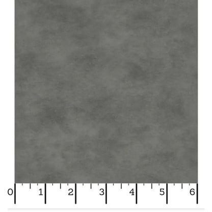 Gray textured fabric swatch with a ruler at the bottom