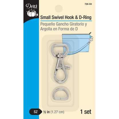 Small Swivel Hook & D-Ring in Nickel