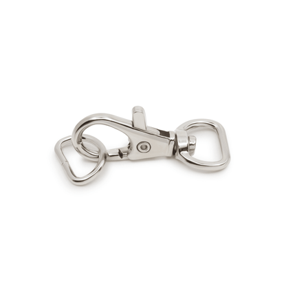 Small Swivel Hook & D-Ring in Nickel