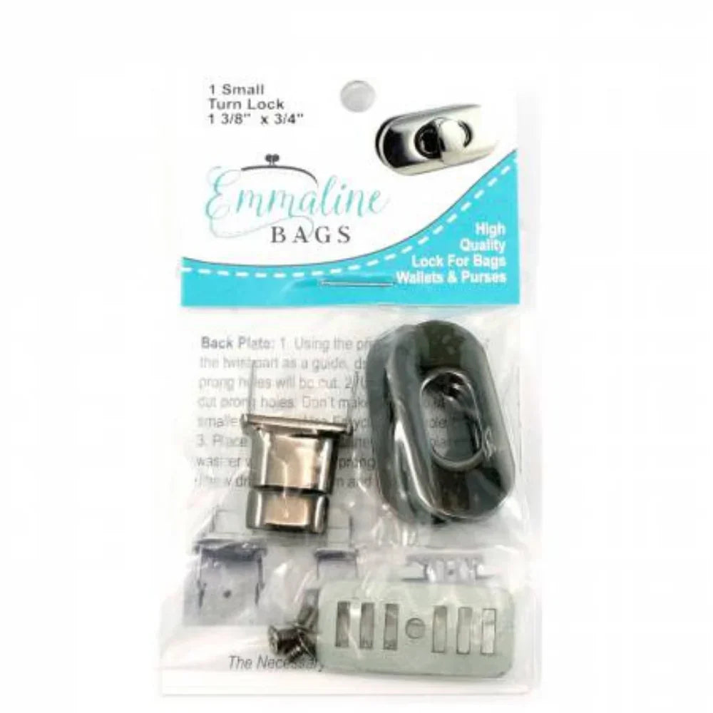 Small Turn Lock in Gunmetal