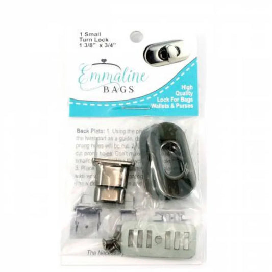 Small Turn Lock in Gunmetal