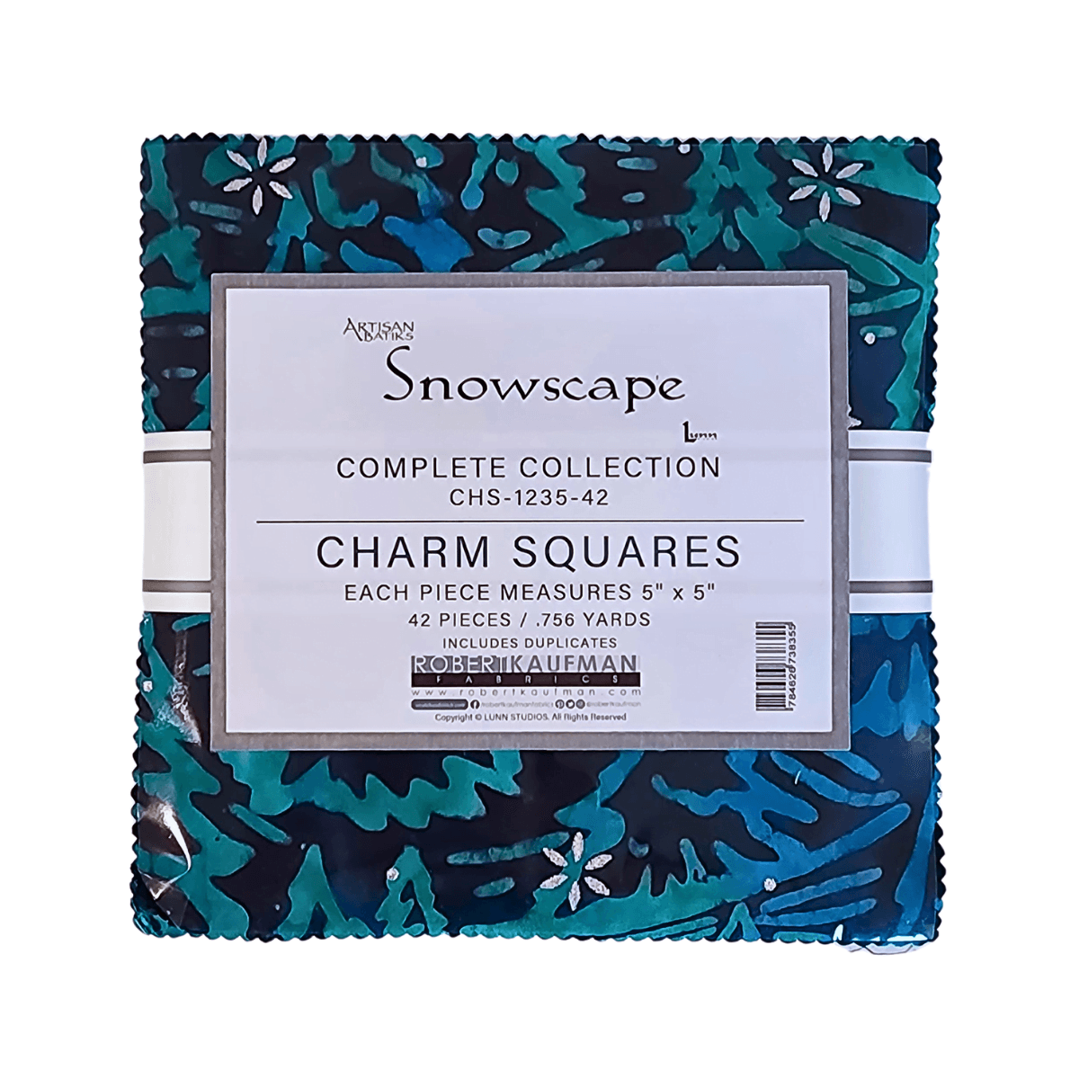 Snowscape Artisan Batik 5" Charm Pack - Mercury Craft Co.