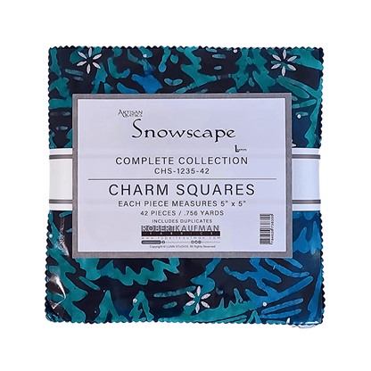 Snowscape Artisan Batik 5" Charm Pack - Mercury Craft Co.