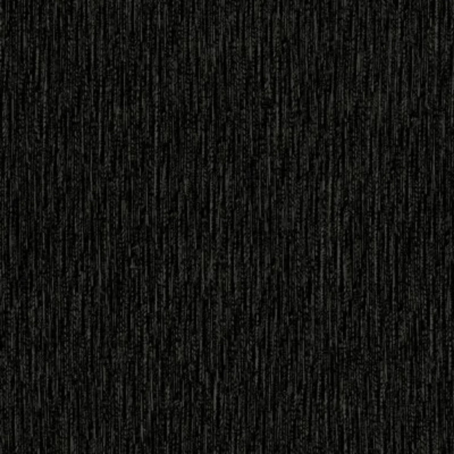 Solid black fabric swatch with a textured pattern