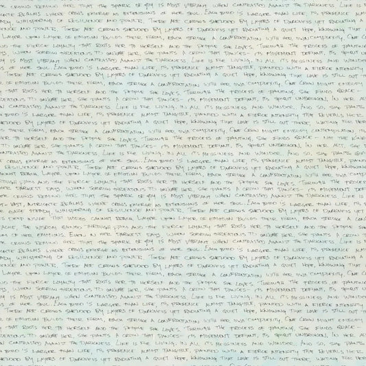 Handwritten text in black ink on a subtly blended white and blue-grey background.