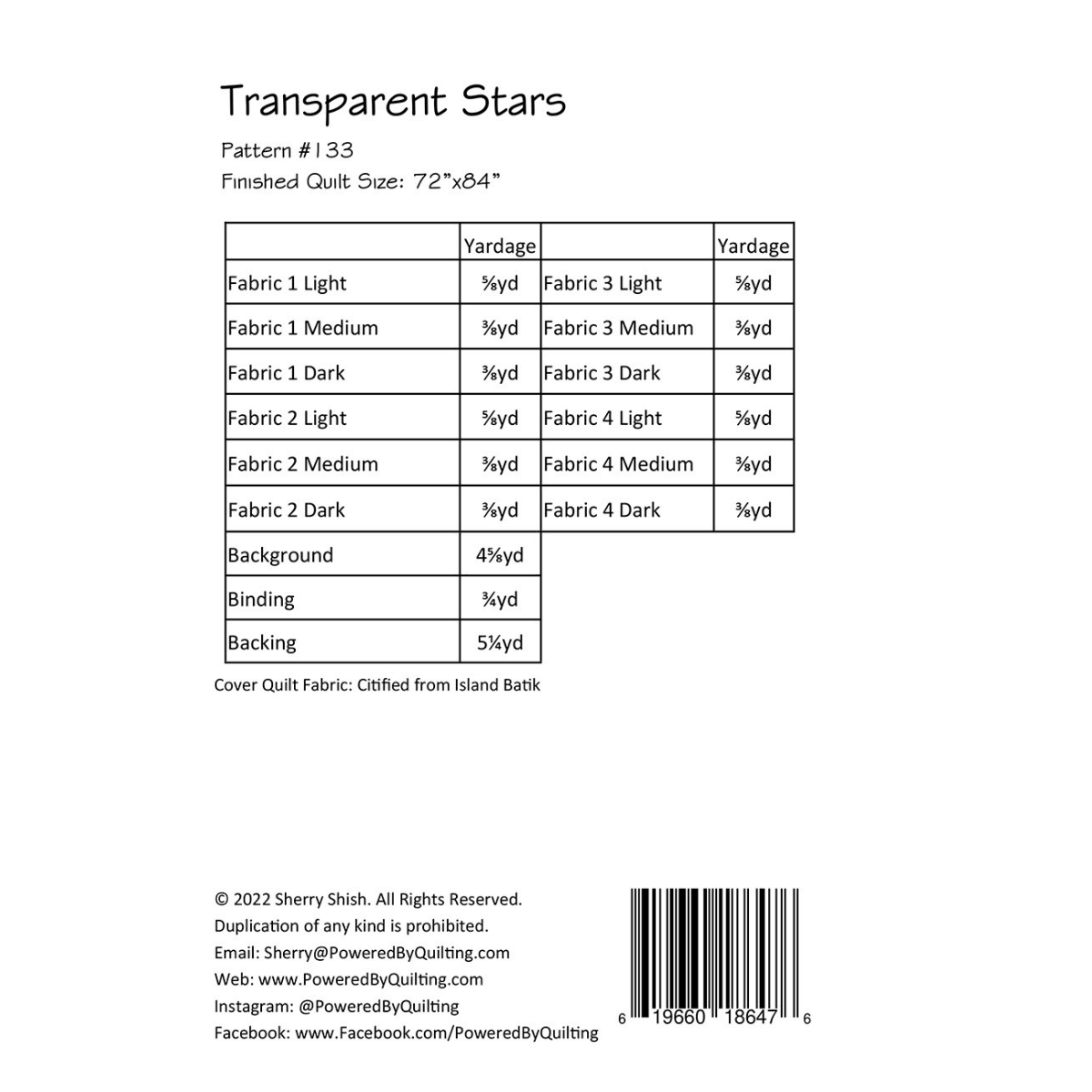 Modèle de courtepointe d’étoiles transparentes