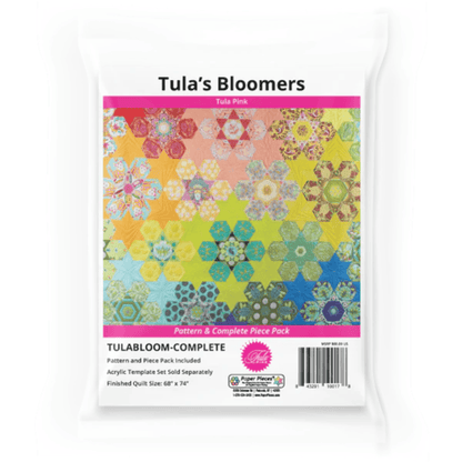 The Tula's Bloomers Quilt Pattern & Complete Paper Piece Pack contains all the paper templates needed to make the Tula's Bloomers Quilt.